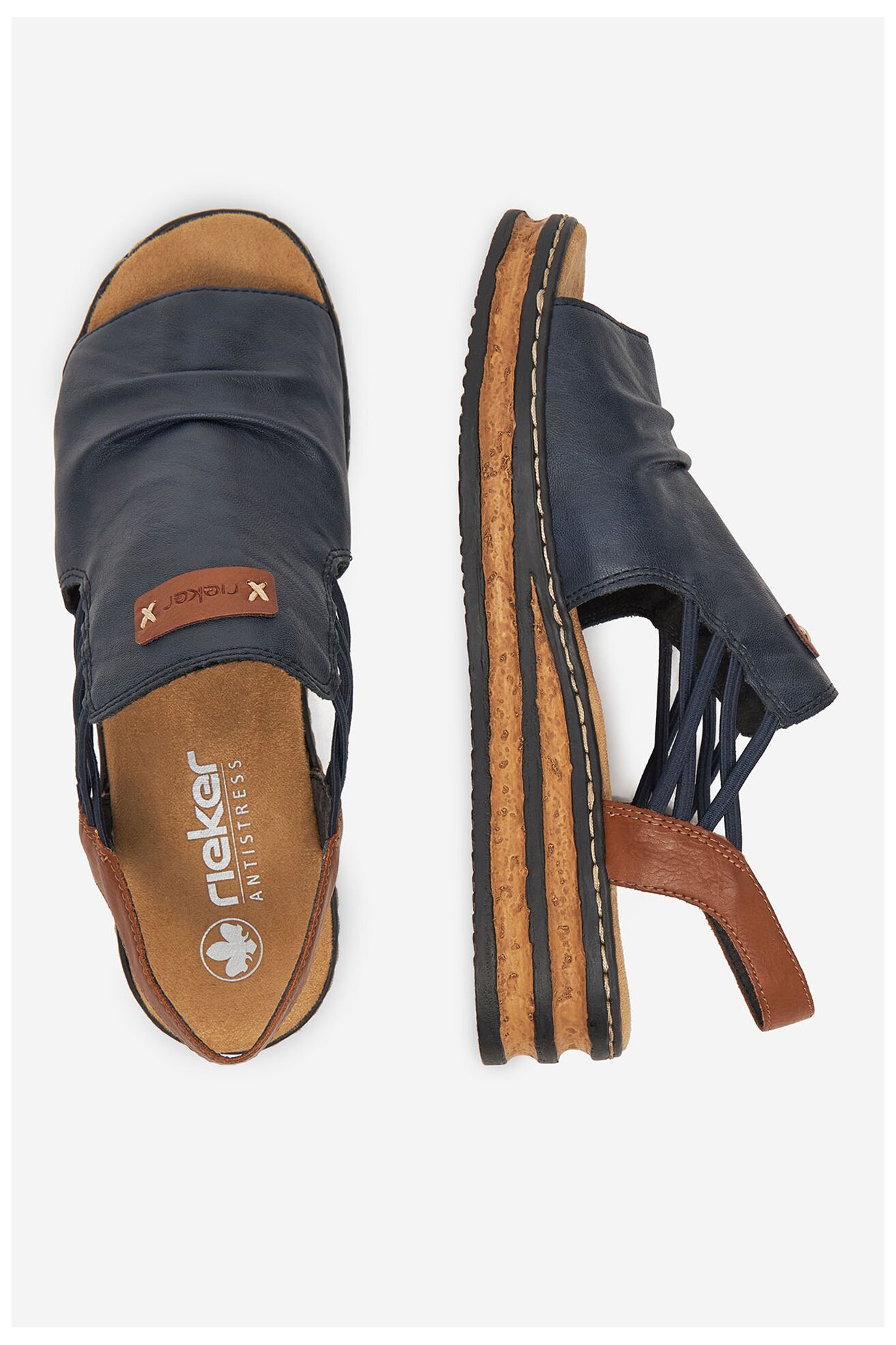 Sandały Rieker 62962-14 Niebieski