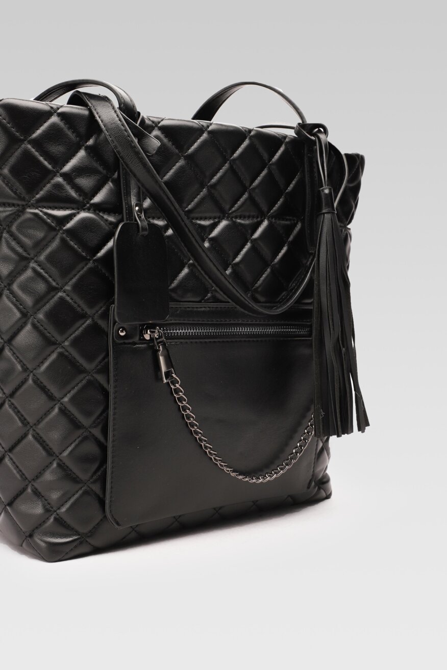 
                Jenny Fairy - Torebka pikowana czarna - 5903698255798