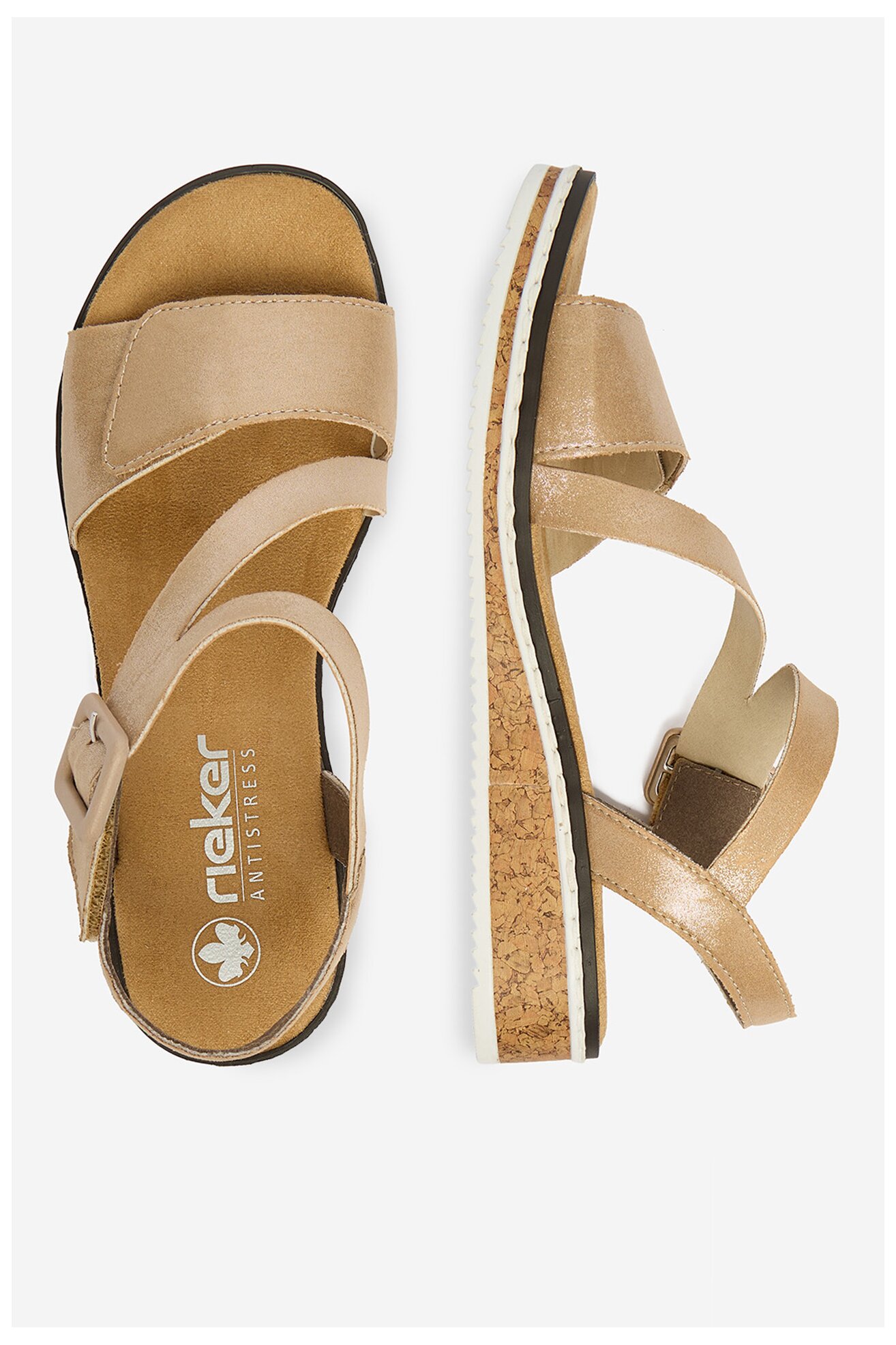 Sandały Rieker CEO-V3660-61 Złoty