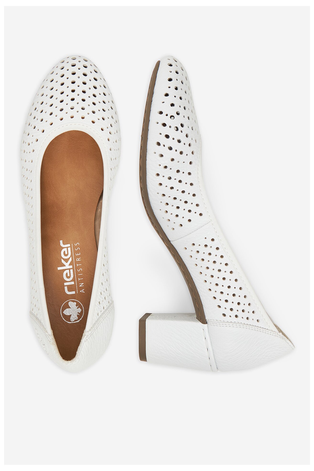 Czółenka Rieker CEO-41057-80 Biały