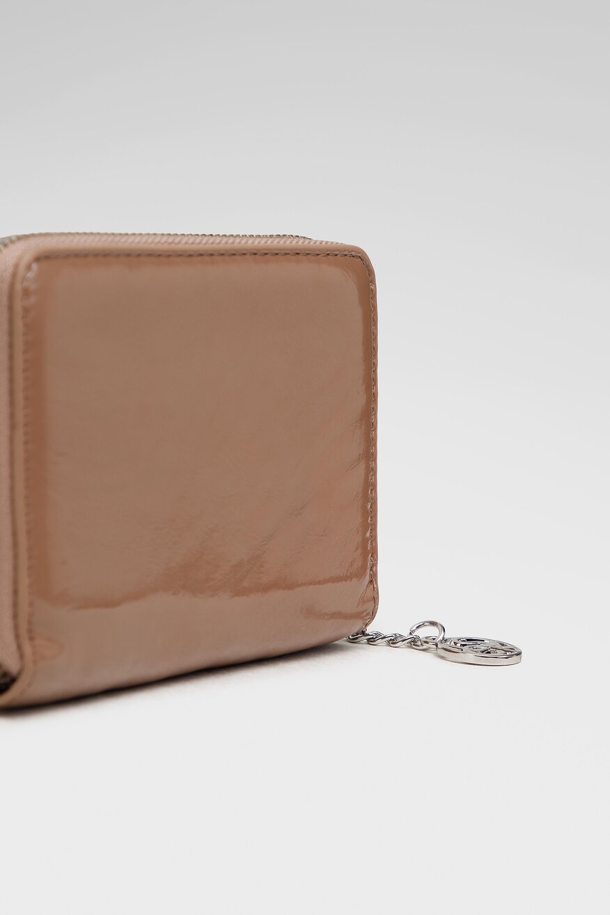 Lasocki - Duży portfel damski skórzany beżowy - 5904248130763