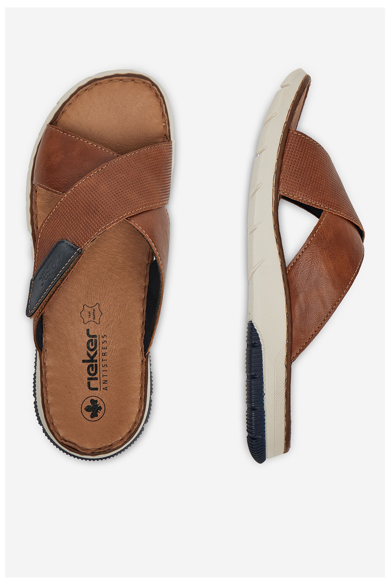 Klapki Rieker 25283-22 Brązowy