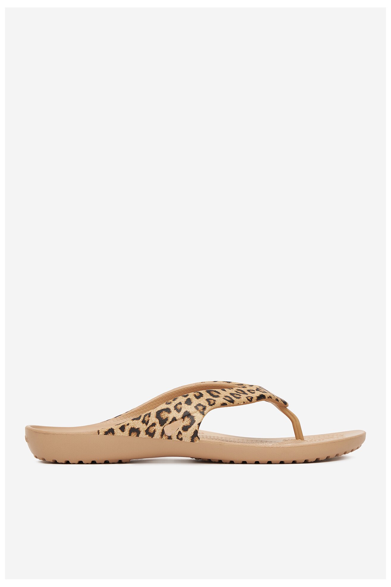 Klapki basenowe Crocs KADEE II LEOPARD FLIP W 206398-98R Złoty