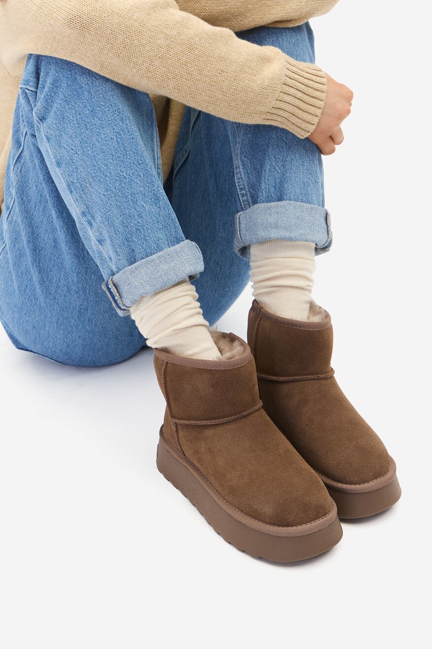 Badura - Śniegowce zamszowe ocieplane - 5906751381748