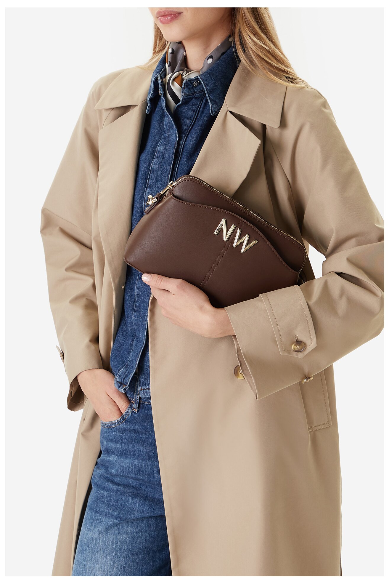 Сумка З Ремінцем NINE WEST CEO-ISABELLA-S23599-1 ТЕМНО-КОРИЧНЕВИЙ