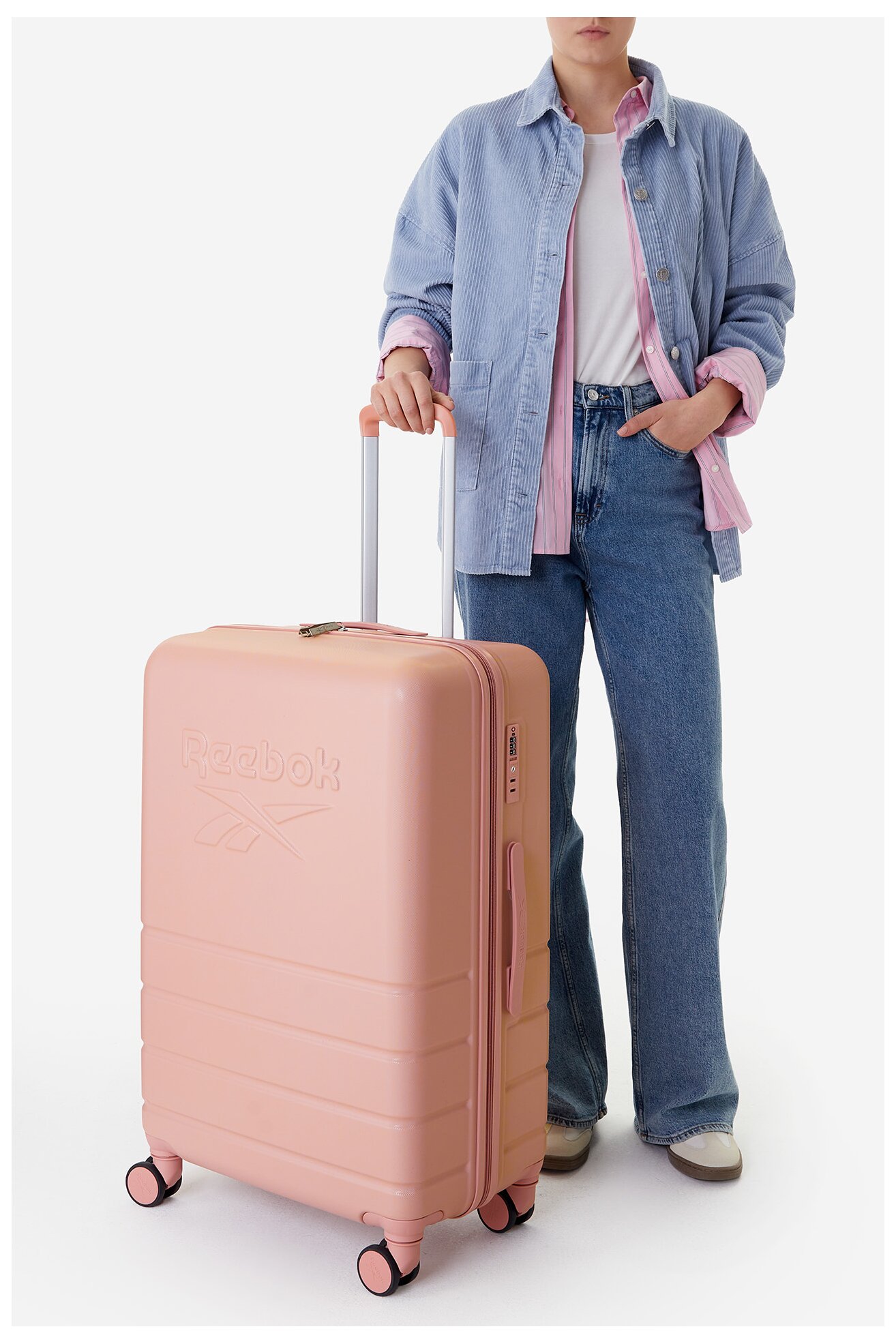 Walizka Reebok CEO-RBK-WAL-011-L Brzoskwiniowy