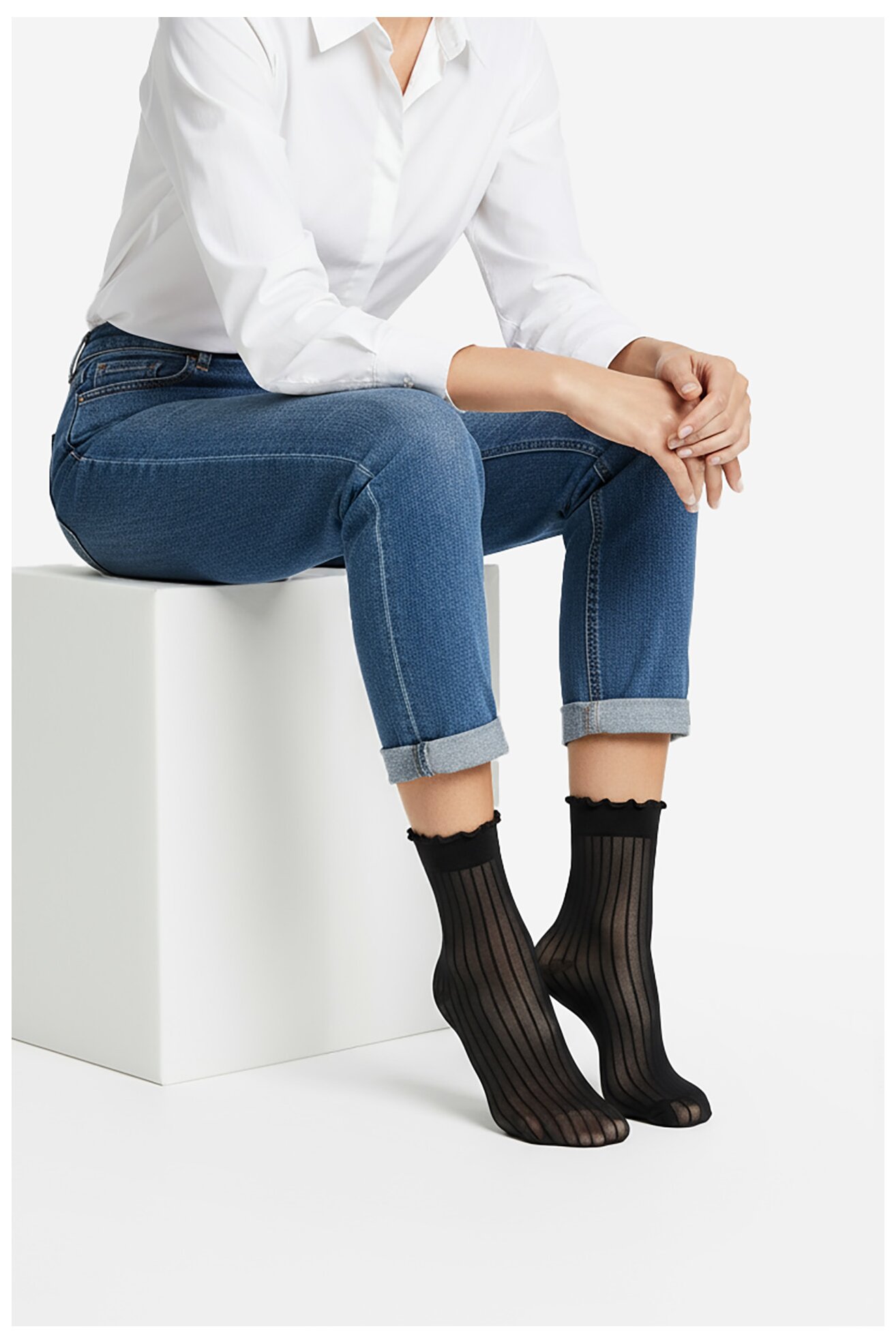 Čarape NINE WEST CEO_AS_NW_01_Z_AW25 (3-PACK) CRNA