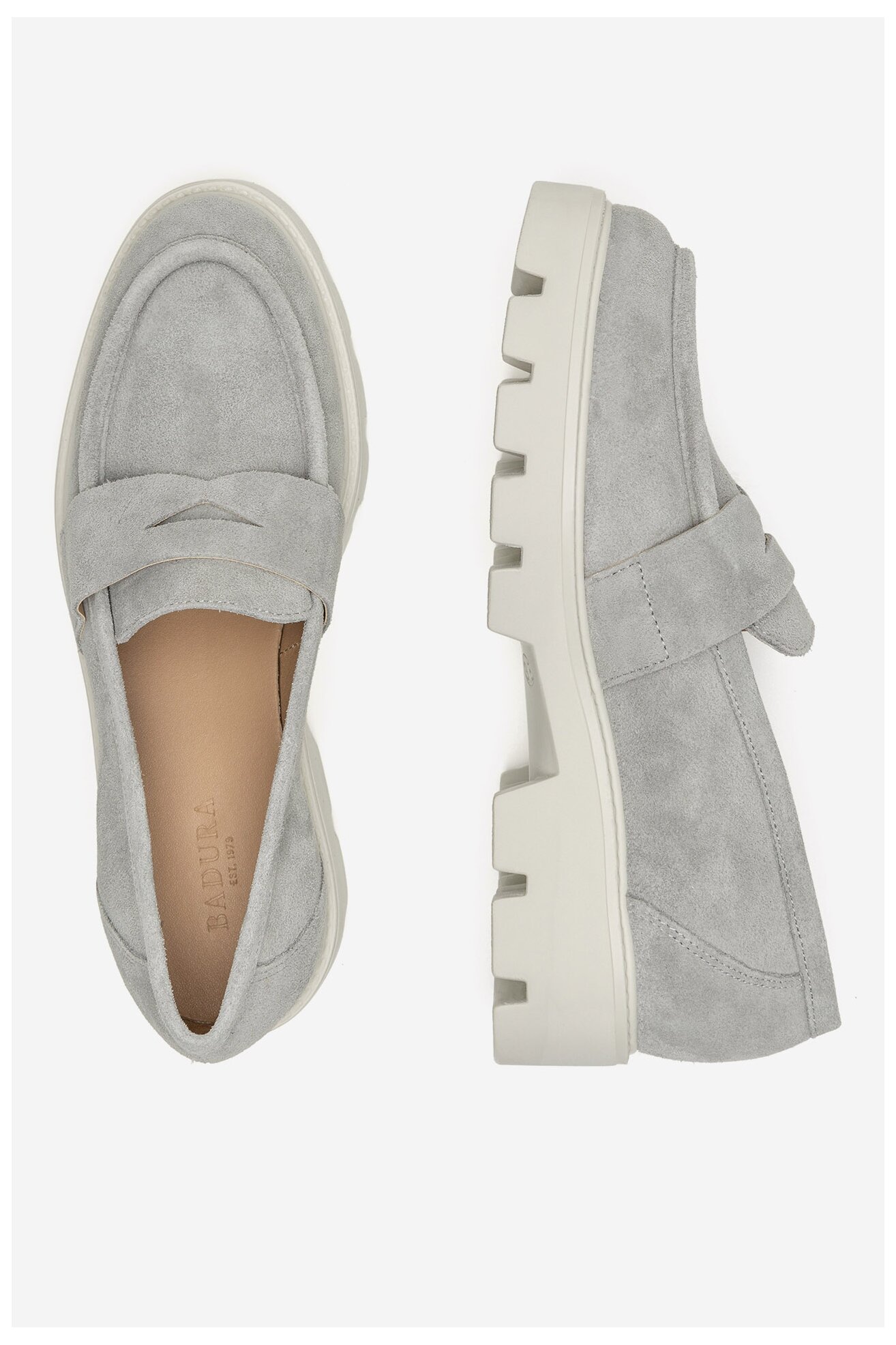 Mokaszin Badura AMANTEA-28180LM VILÁGOSSZÜRKE