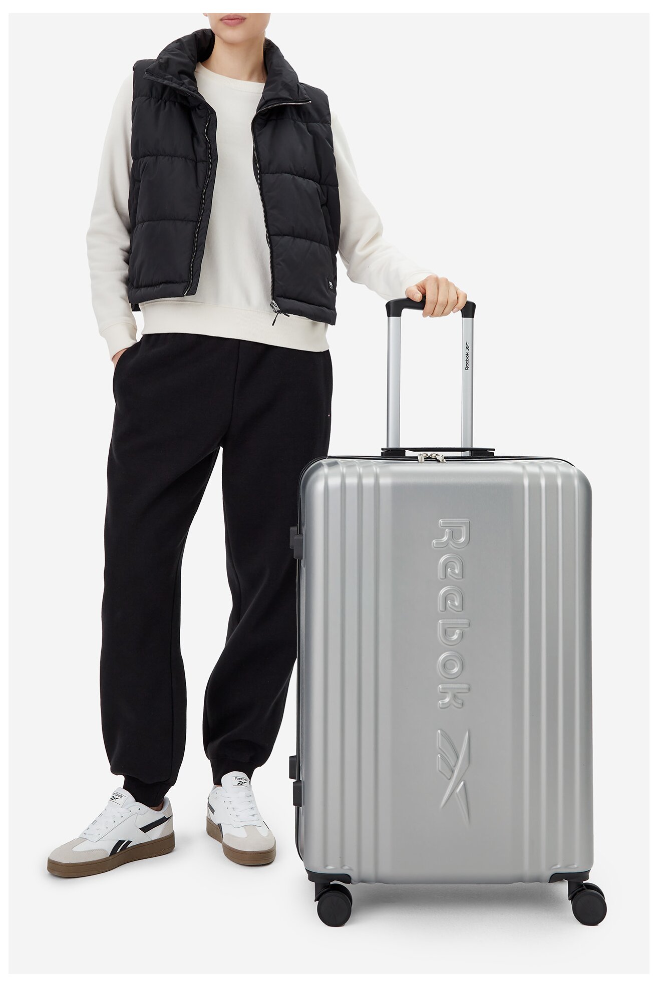 Walizka Reebok RBK-WAL-003-07-CCC-L Srebrny