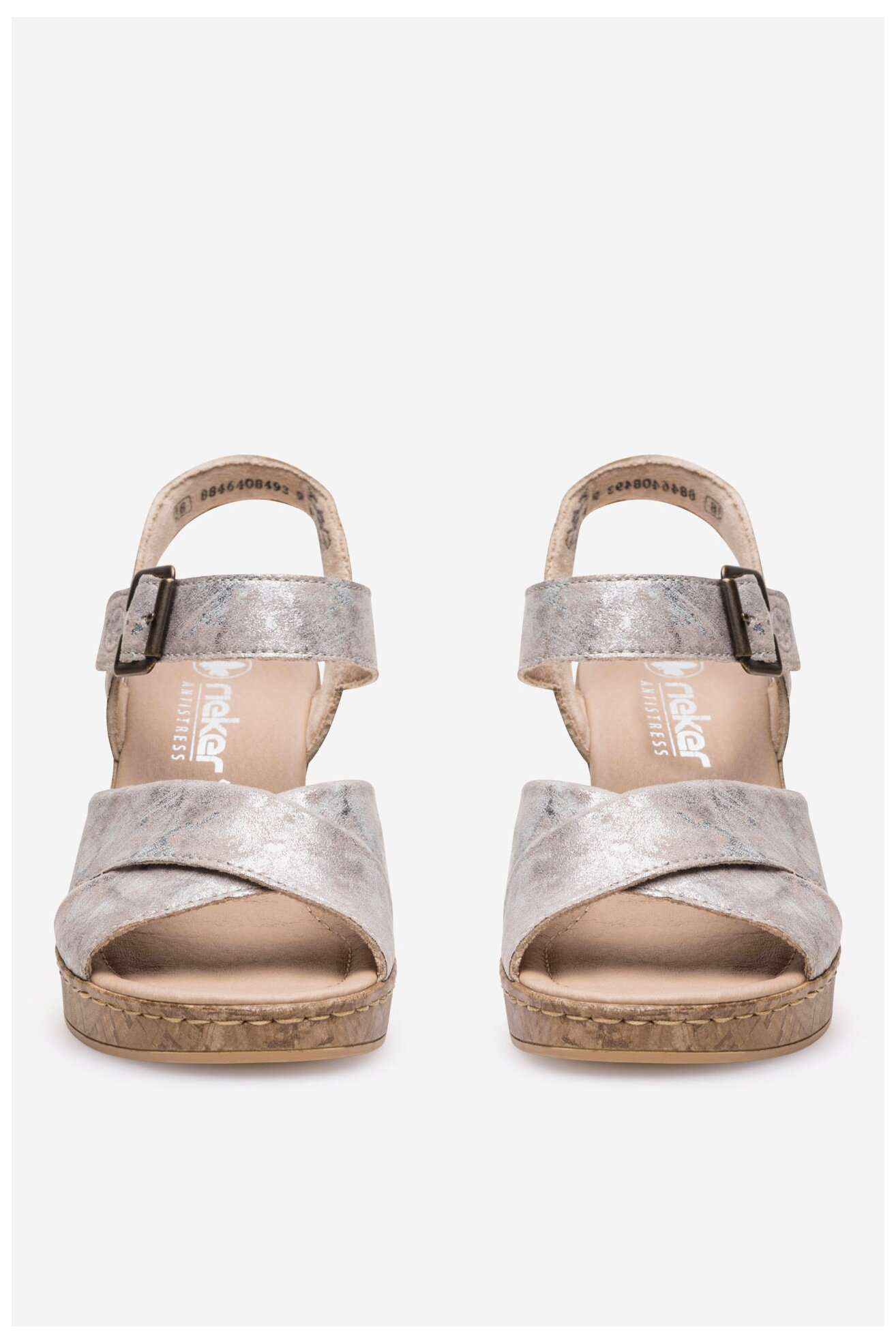 Sandały Rieker 66853-90 Złoty