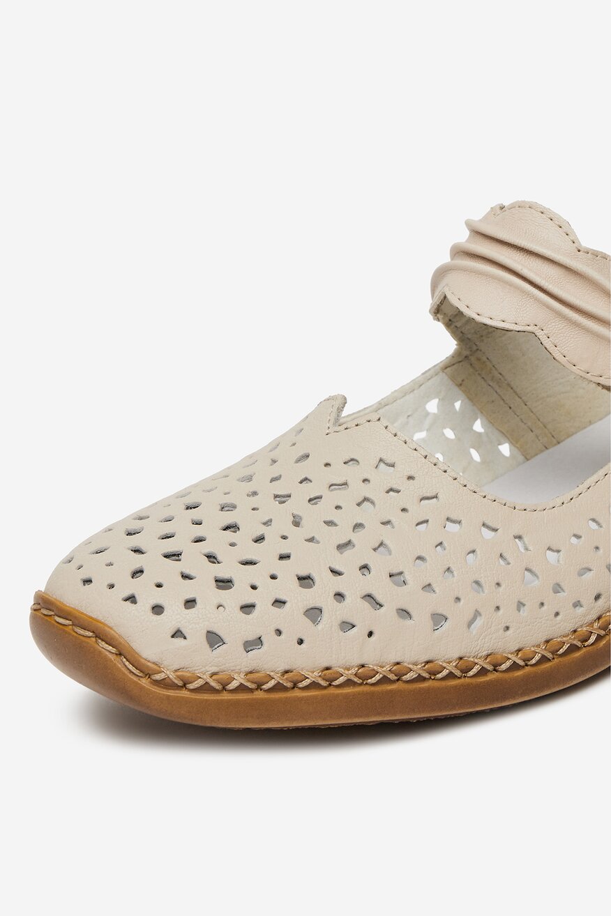 Rieker - Baleriny skórzane - 2230078425629