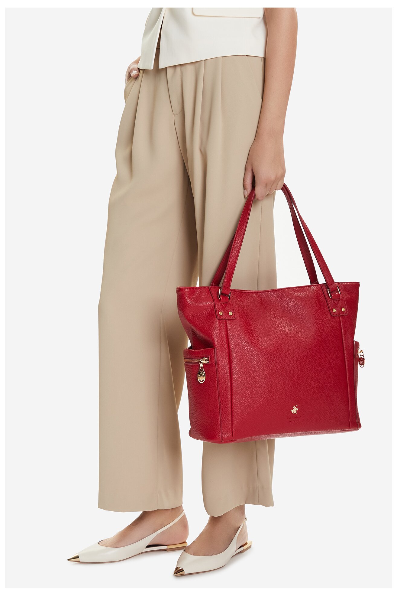 Kézitáska Beverly Hills Polo Club CEO-BHPC-C-005-08 BORDÓ