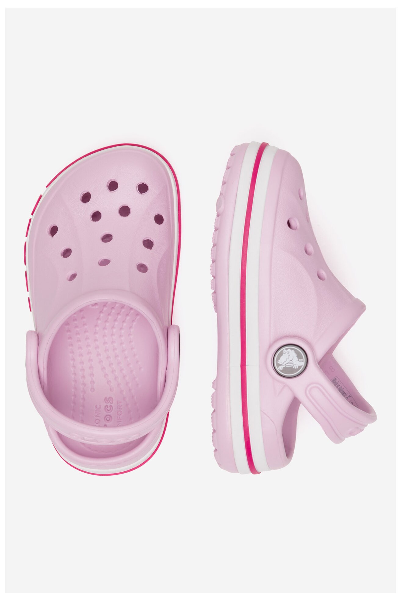 Klapki basenowe Crocs BAYABAND CLOG T 207018-6TG Różowy