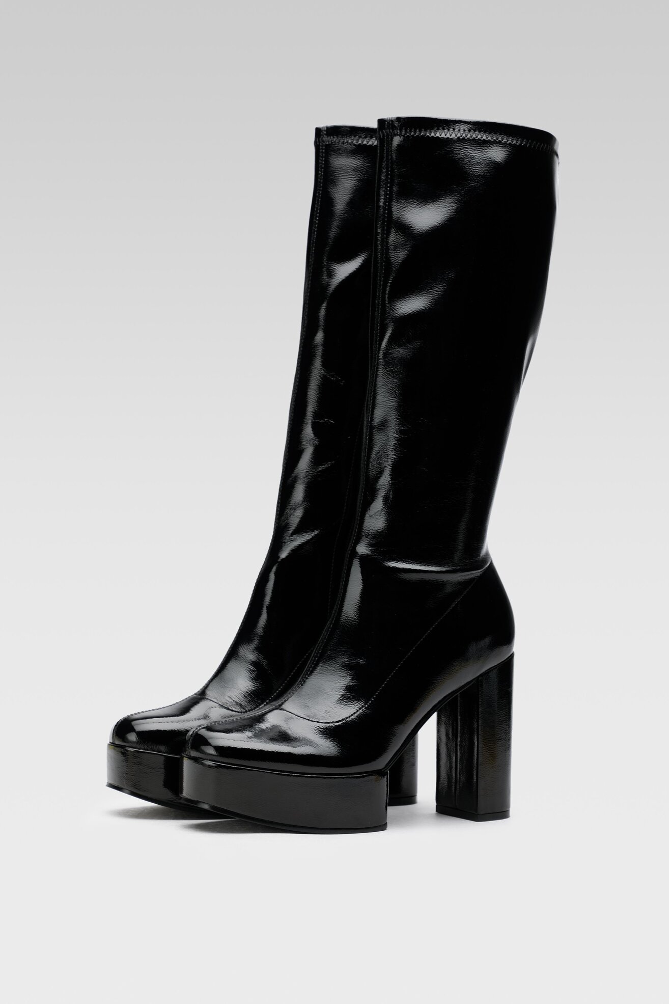 Kozaki Jenny Fairy GLOSSY-02KW Czarny