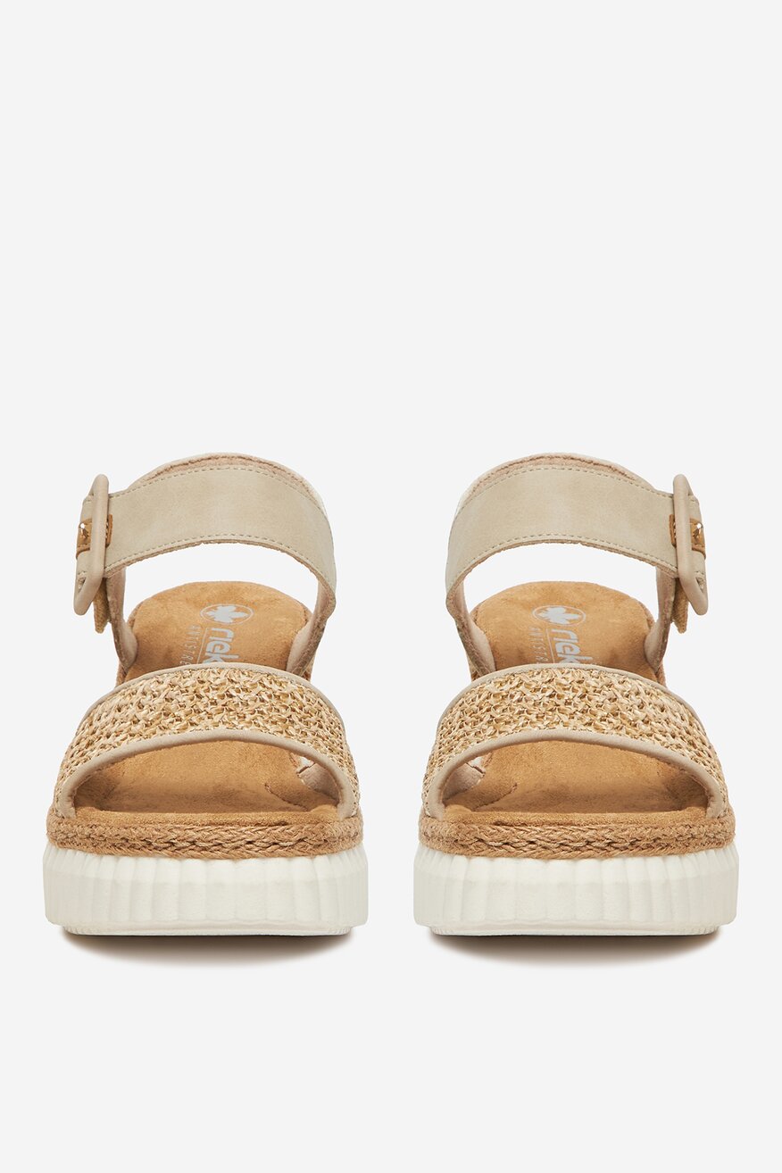 Rieker - Sandały na koturnie - 2230078392174