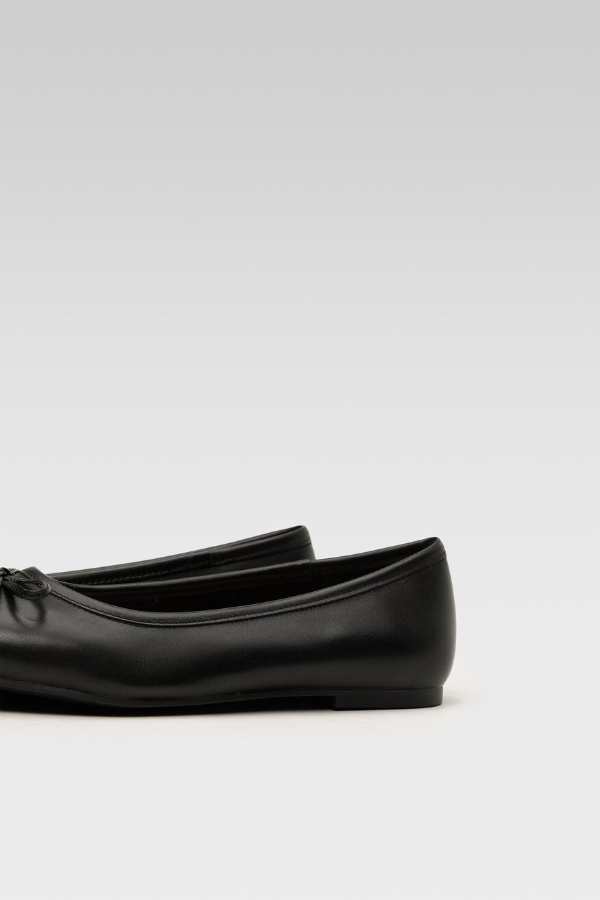 
                Sergio Bardi - Skórzane baleriny czarne - 5903698915333