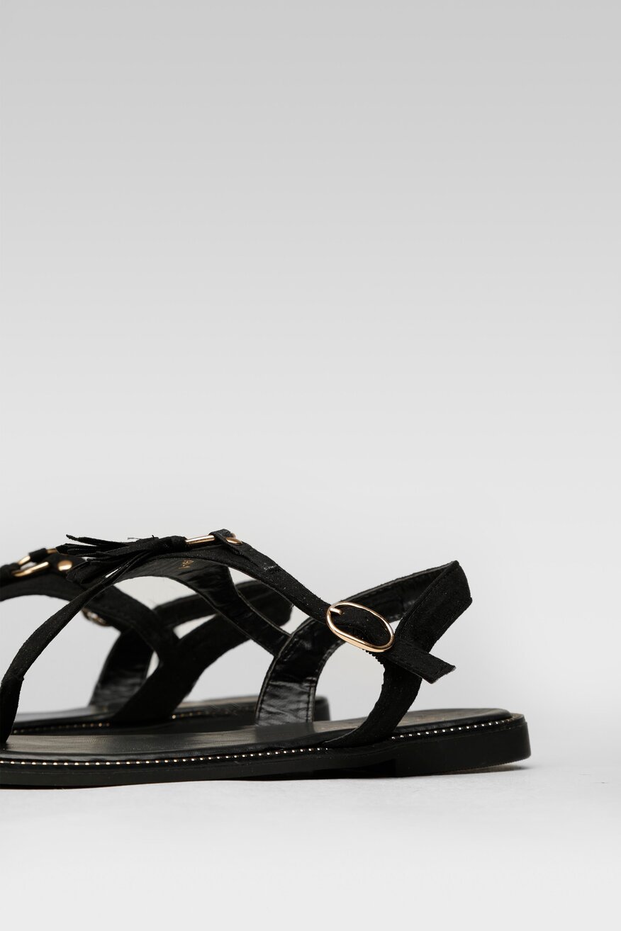 
                Bassano - Sandały z aplikacją czarne - 5904248257071