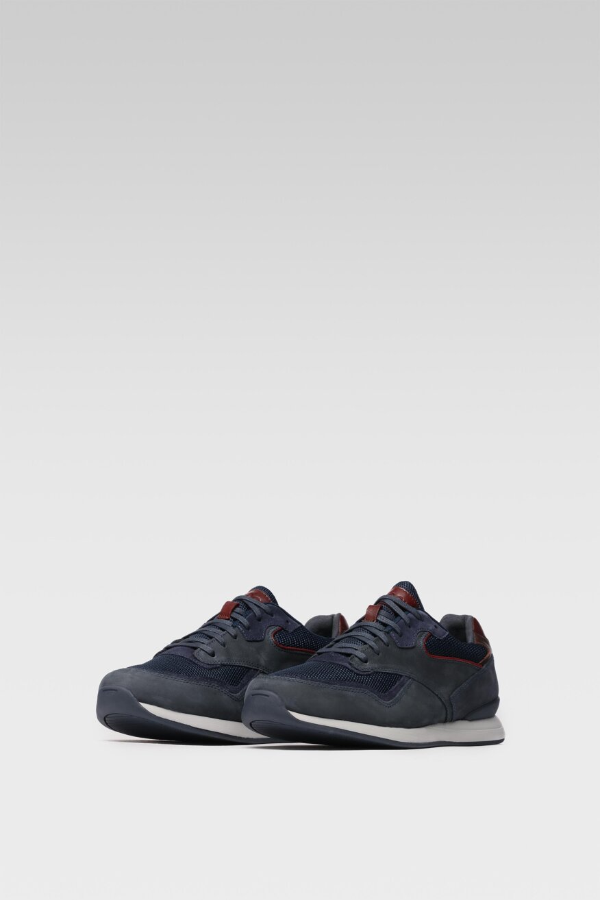 
                Lasocki for men - Skórzane sneakersy granatowe - 5903698376943