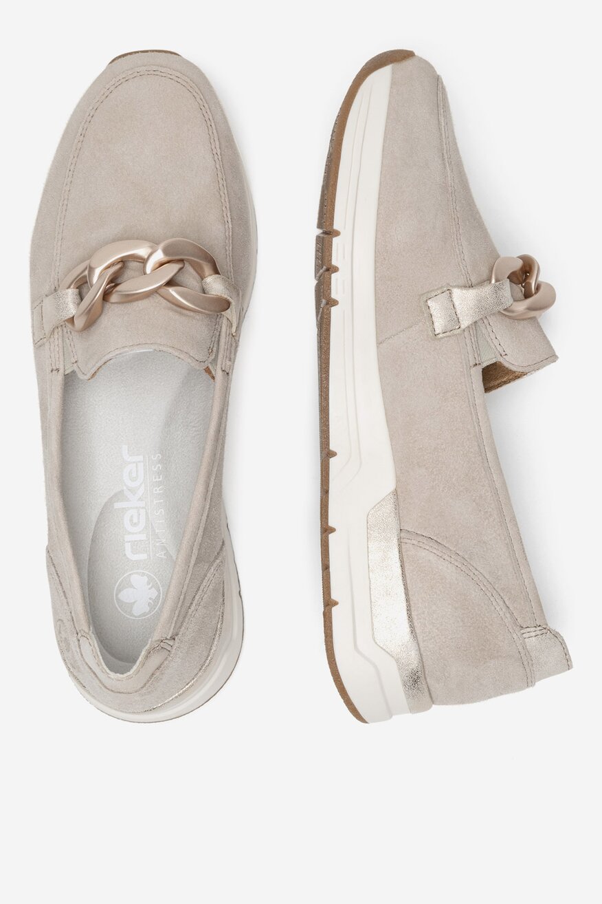 Rieker - Loafersy zamszowe - 2230074033163