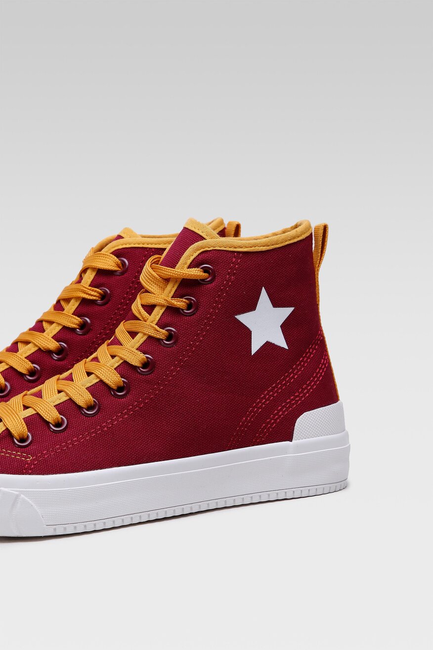 
                Jenny Fairy - Trampki bordowe sznurowane - 5904248427443