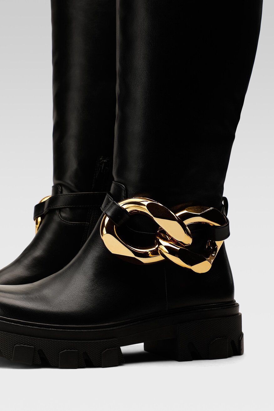 
                Quazi - Kozaki na obcasie z aplikacją - 5904248059972