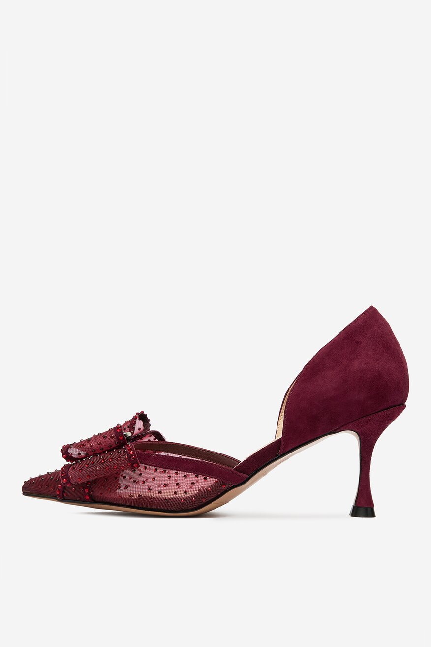 
                        Czółenka EVA MINGE EO-AVA-78096-202 Bordowy - 5906751284025