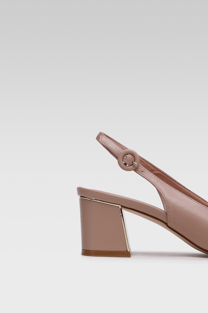 
                Lasocki - Skórzane sandały beżowe - 5904248525026