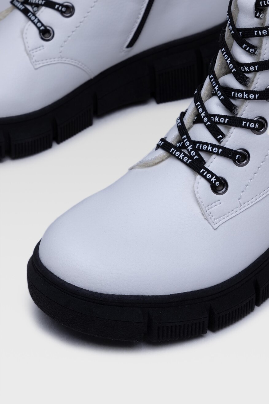 
                Rieker - Trzewiki pastelowe białe - 5903698973654