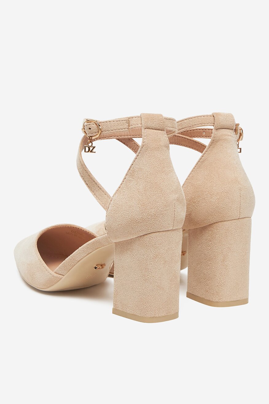 Pantofi cu toc DeeZee BEJ - 5906751079072
