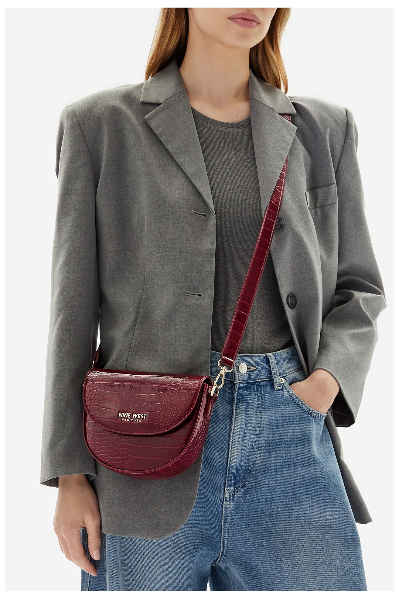 Kézitáska NINE WEST CEO-ZOE-S23806 PIROS