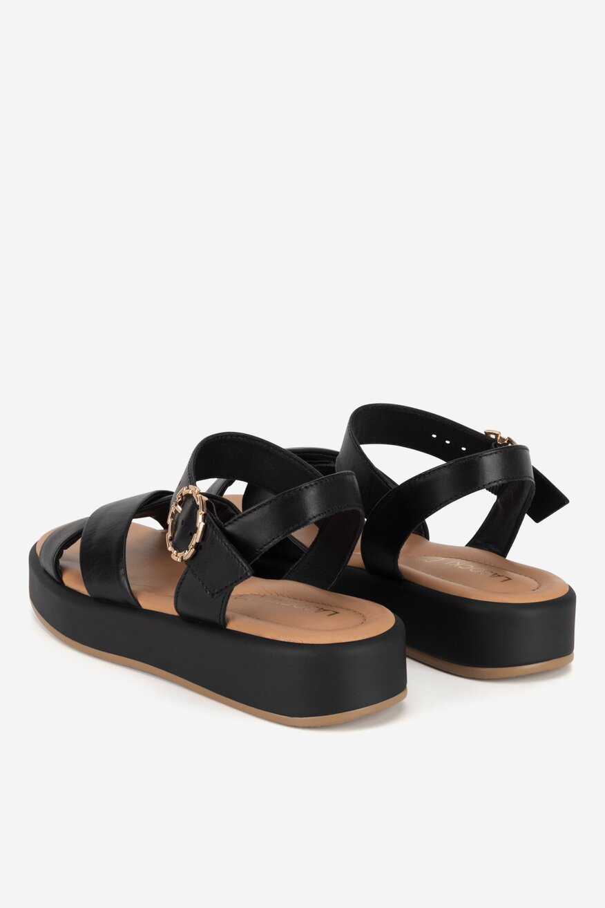 Lasocki - Sandały skórzane na platformie - 5905588620860