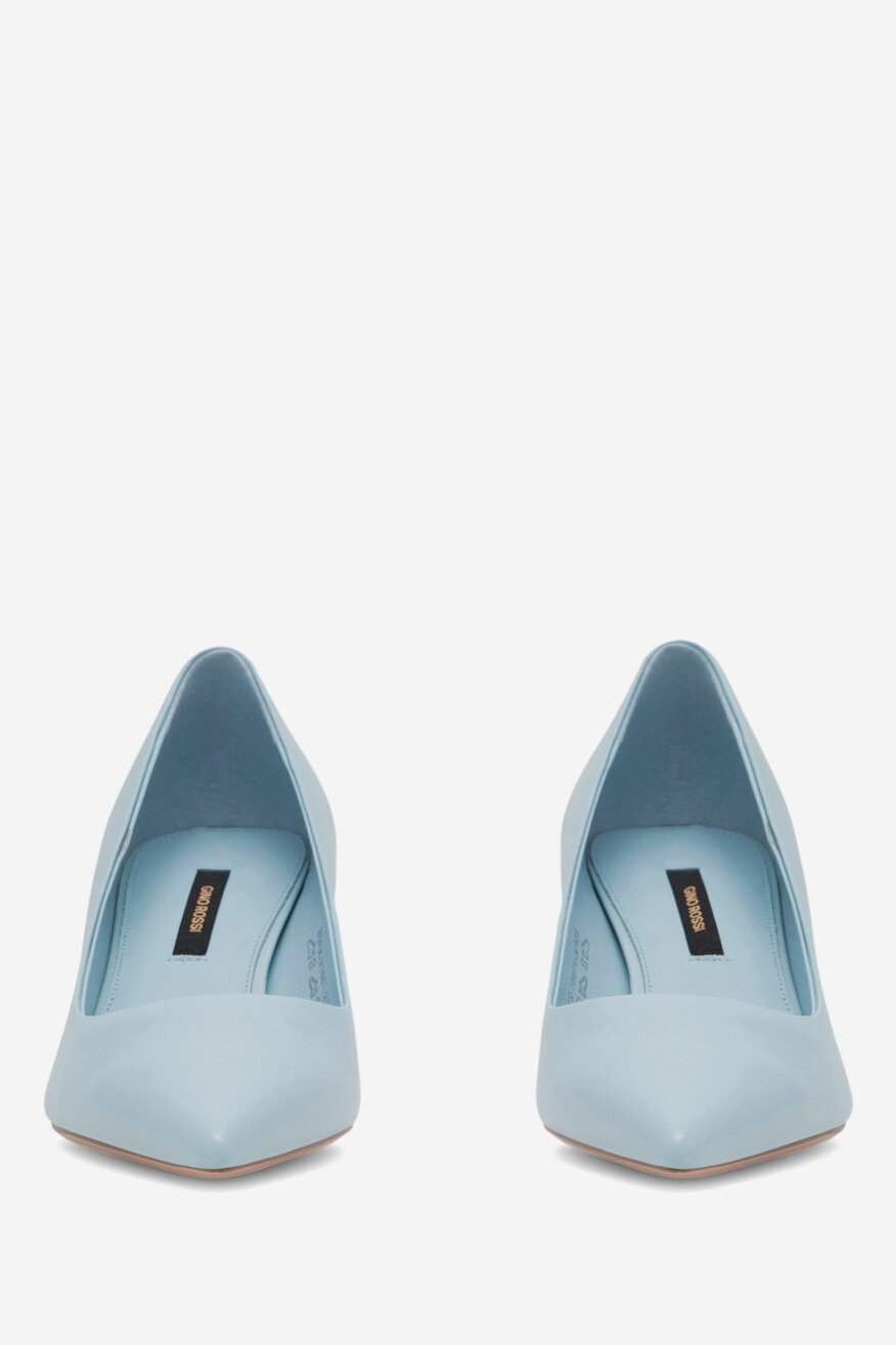 
                Gino Rossi - Skórzane czółenka na szpilce - 5905588491378