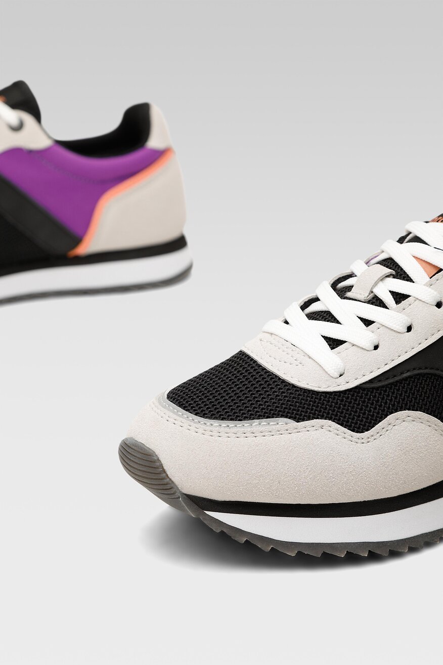 Sprandi - Obuwie sportowe fioletowe sznurowane - 5903698886114