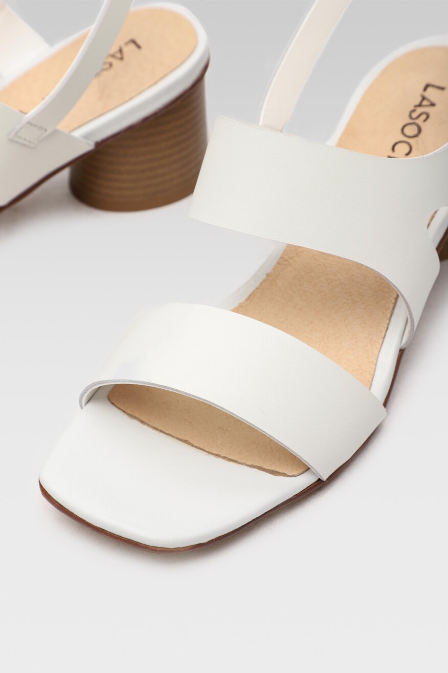 
                Lasocki - Skórzane sandały na obcasie - 5903698624075