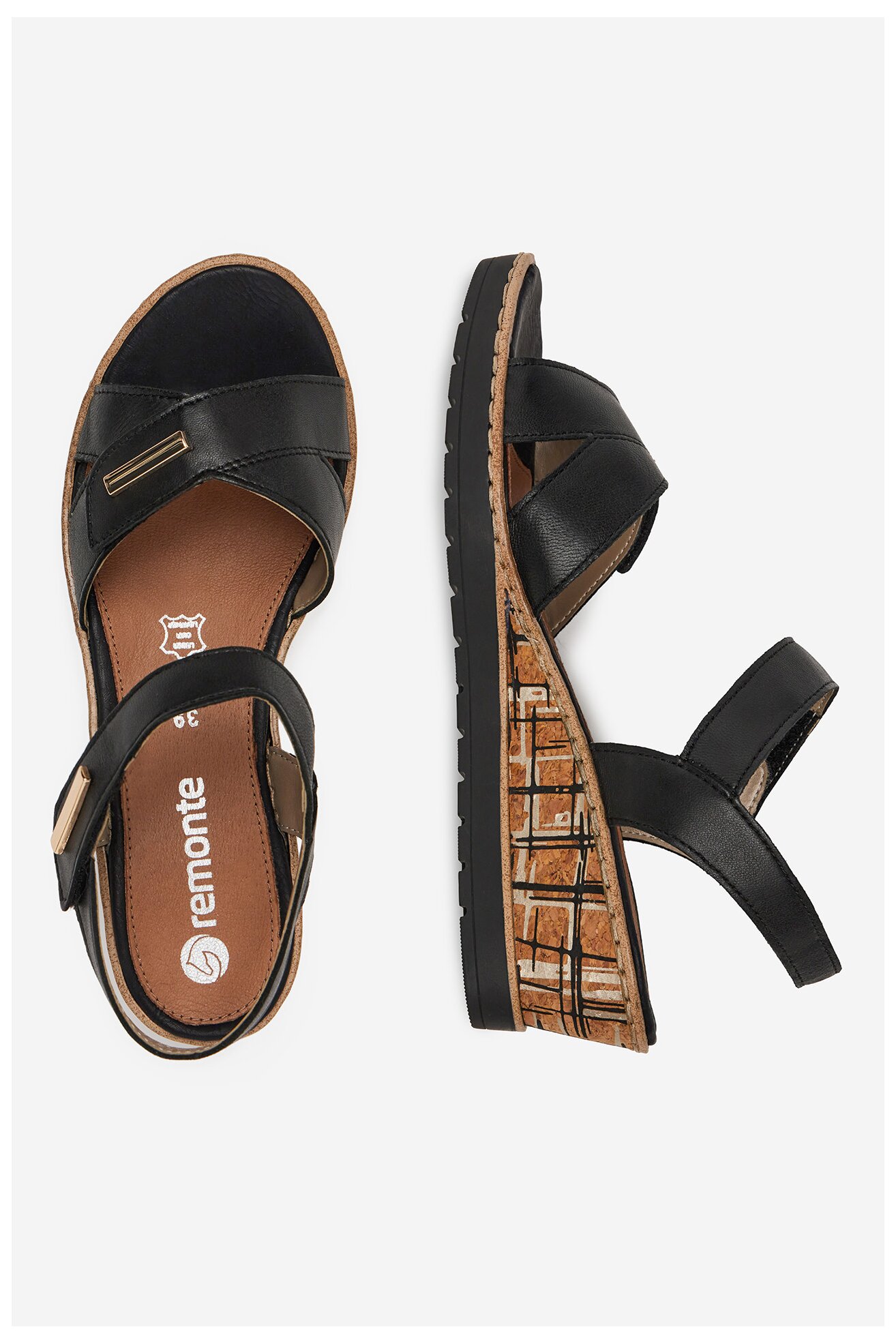 Sandały Remonte R6266-00 Czarny