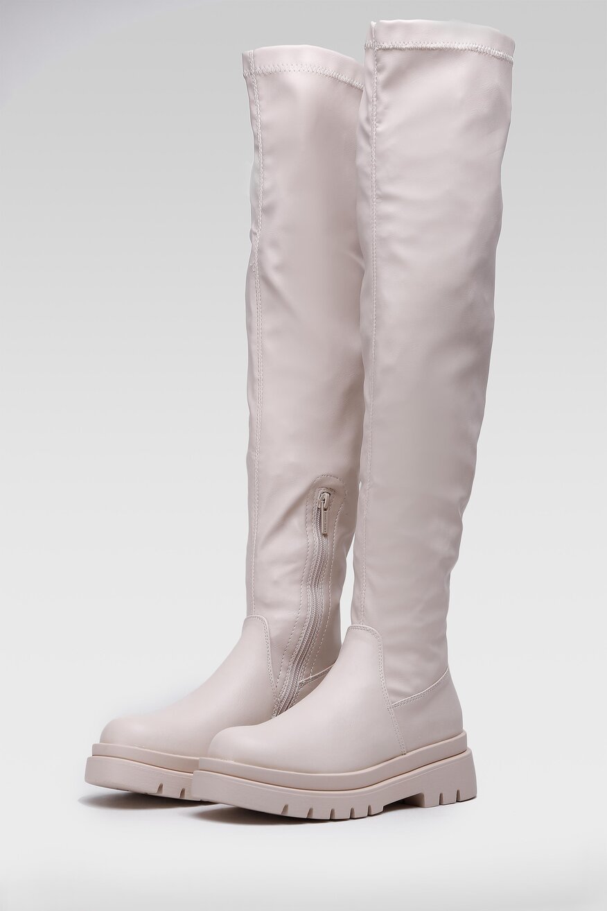 
                Jenny Fairy - Kozaki pastelowe beżowe - 5904248007775