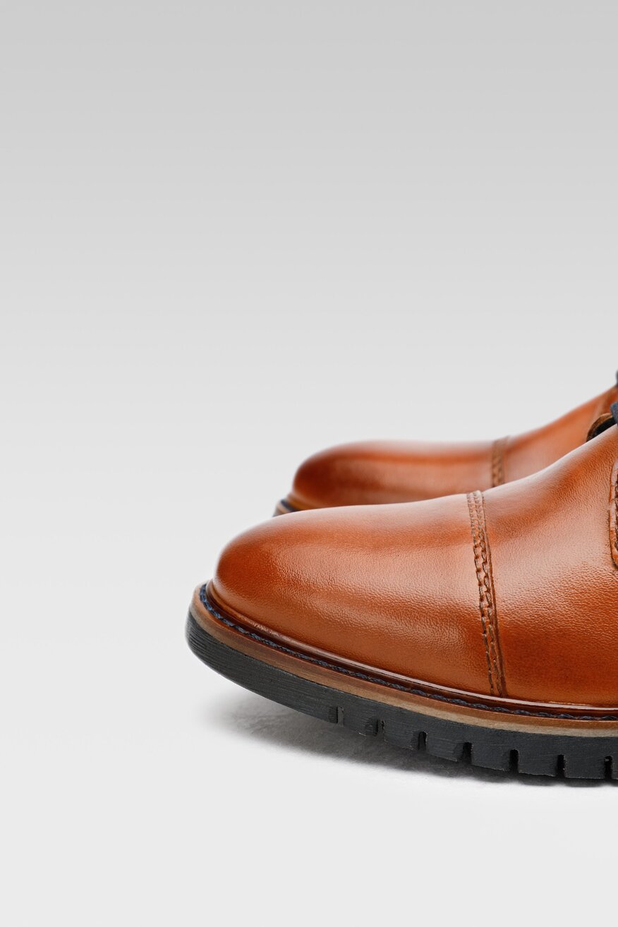 
                Bugatti - Skórzane trzewiki brązowe - 5904862094243