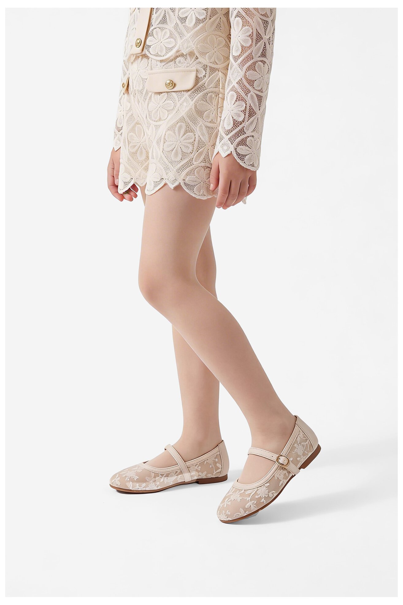 Baleriny Jenny CEO-CS6666-08 Beżowy