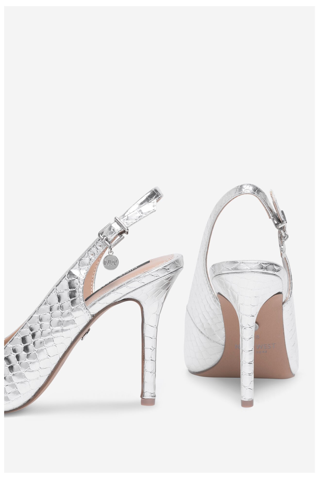 Sandały NINE WEST FF-1065 Srebrny