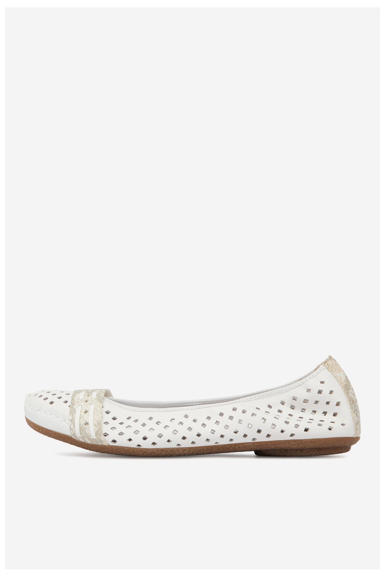 Baleriny Rieker CEO-41430-81 Biały