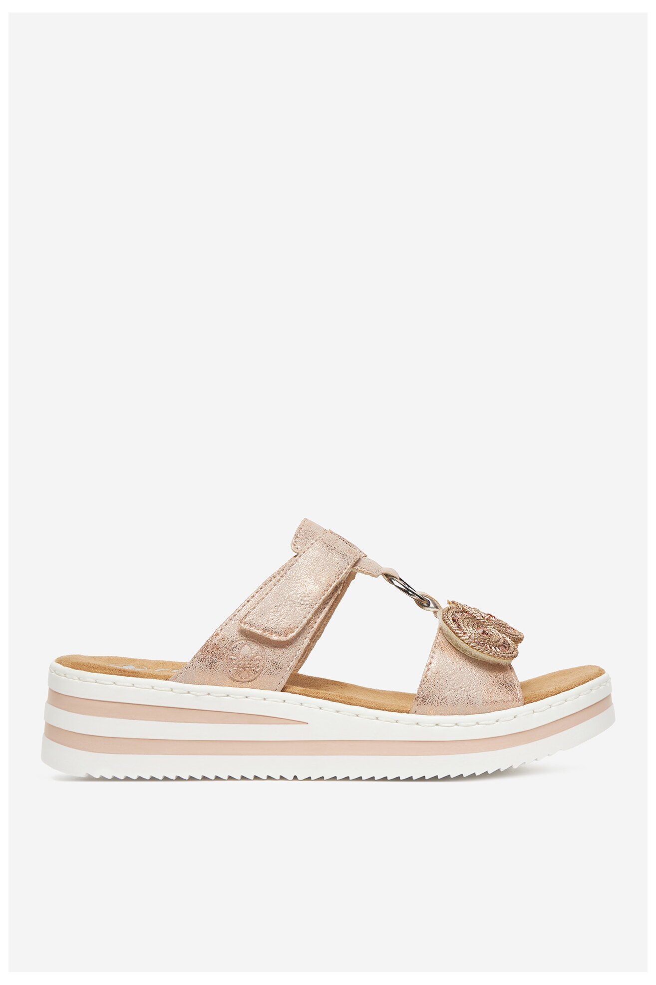 Klapki Rieker CEO-V0200-90 Złoty