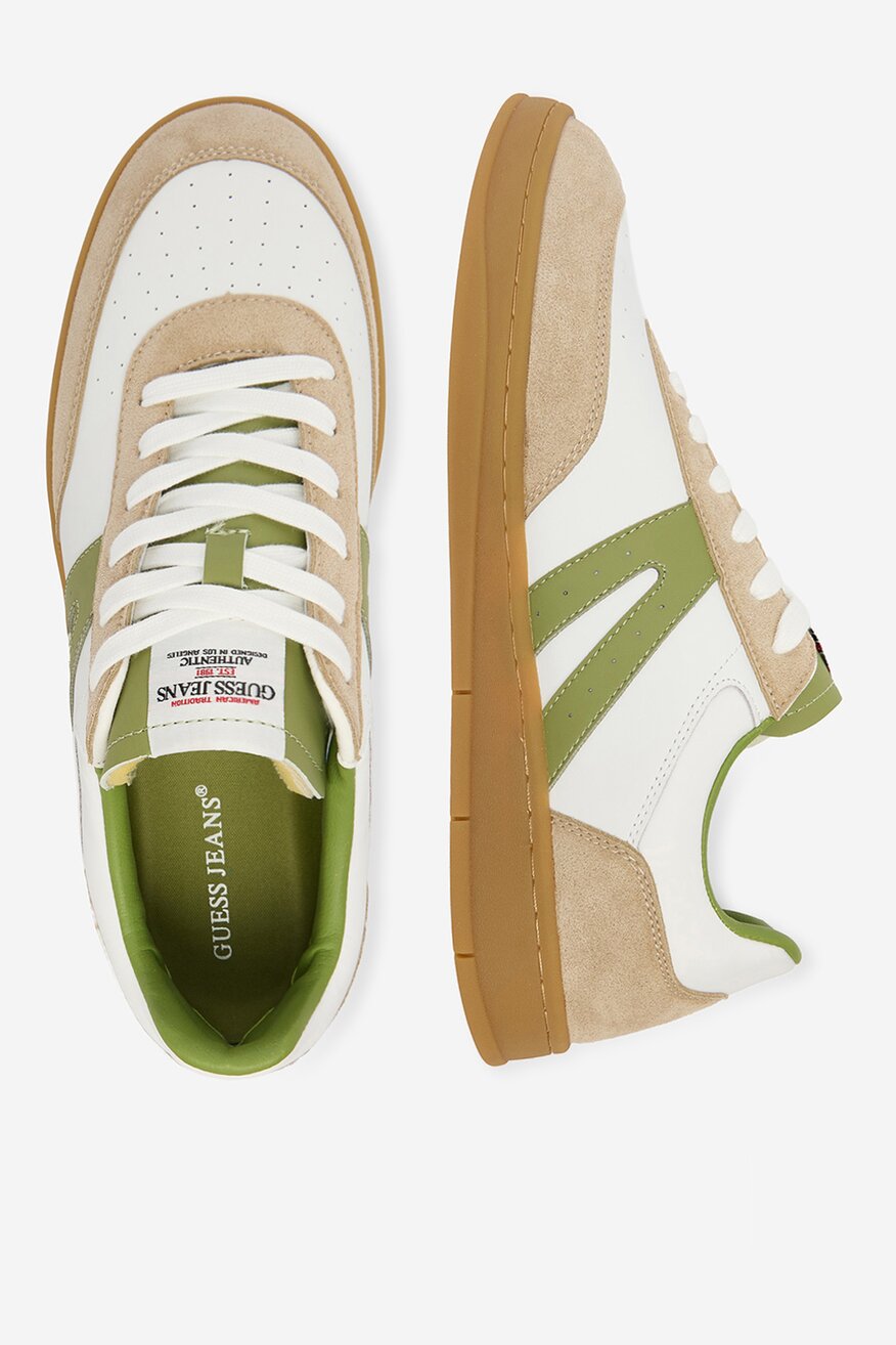 GUESS JEANS - Sneakersy skórzane - 5907964025955