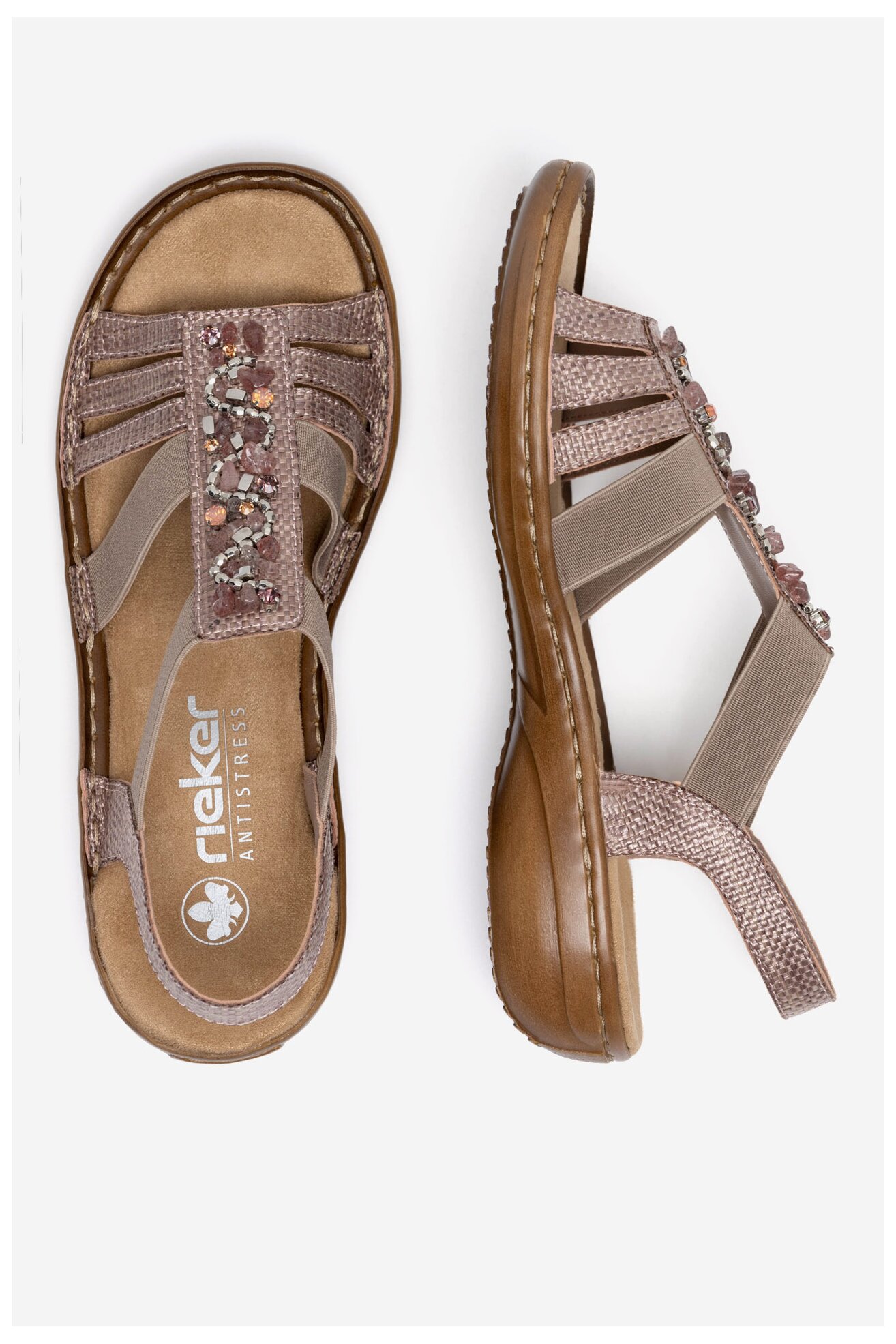 Sandały Rieker 60818-31 Różowy