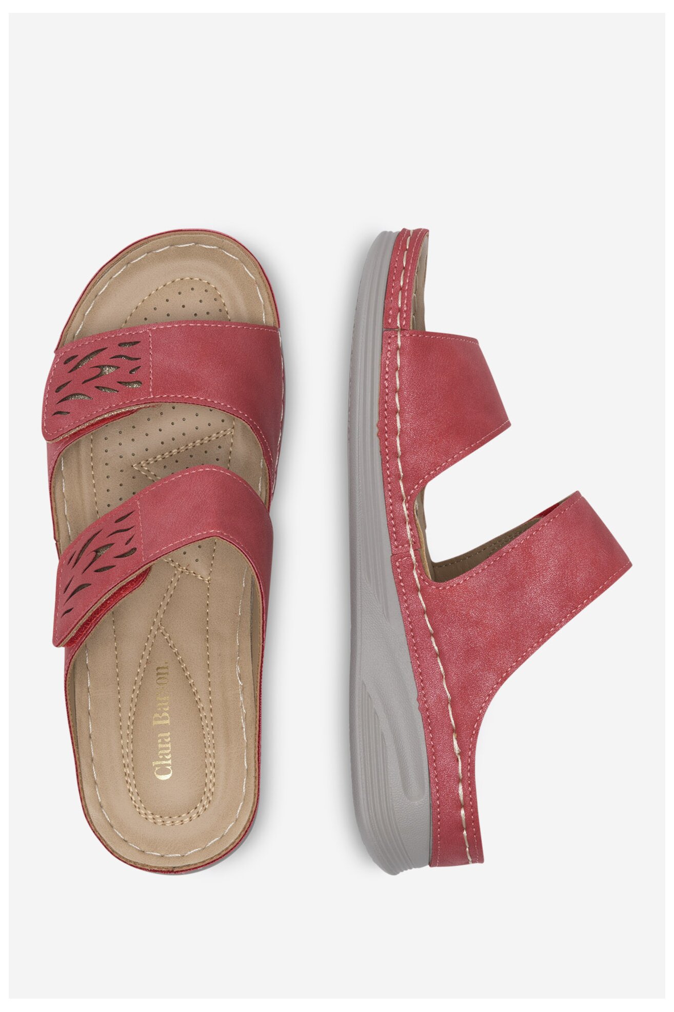 Klapki Clara Barson WYL05010-11 Czerwony