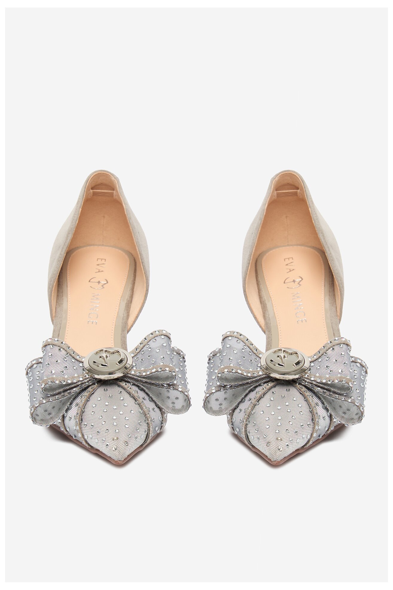 Czółenka EVA MINGE EO-AVA-78096-202 Srebrny