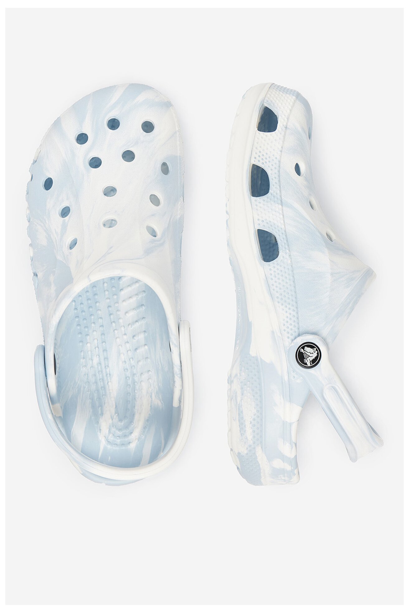 Șlapi pentru bazin Crocs C-BAYA MARBLED CLOG 206935-94S ALB