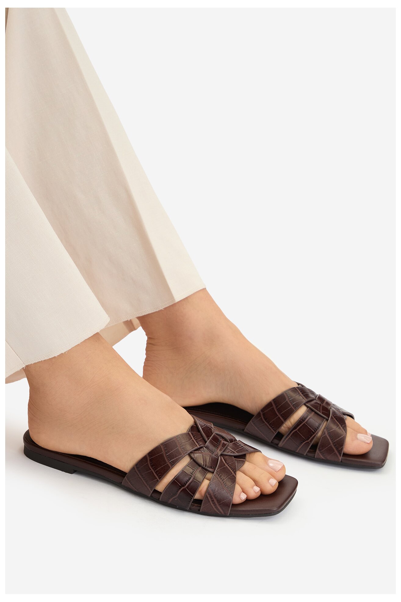 Шльопанець Gino Rossi C-WS1190-01 КОРИЧНЕВИЙ