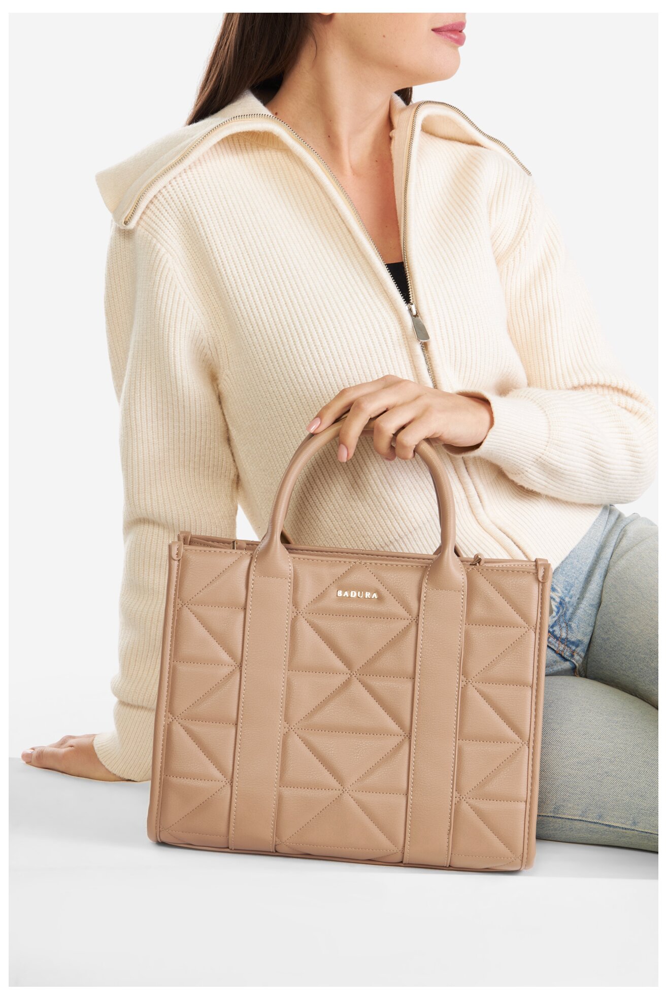 Torebka Badura LDA7346. Beżowy ciemny