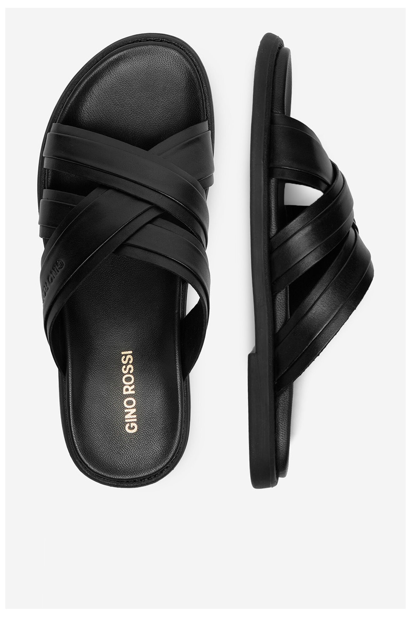 Klapki Gino Rossi CEO-MARCELLO-11 MB Czarny