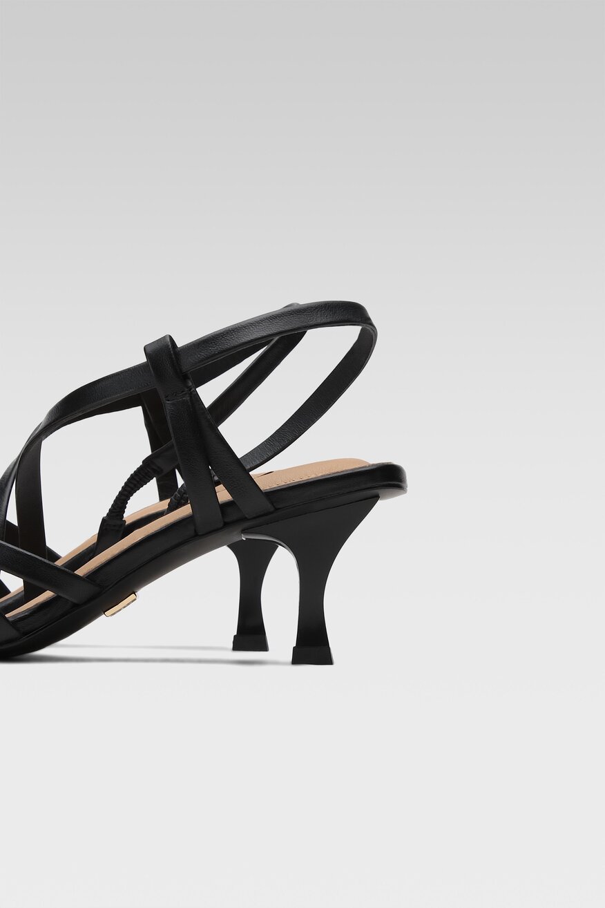 Gino Rossi - Skórzane sandały czarne - 5904862798295